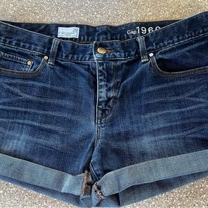 GAP Sexy Boyfriend Denim Shorts in Dark Blue